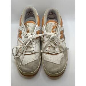 NEW BALANCE Men's White-Orange 550 Sneakers SZ 10